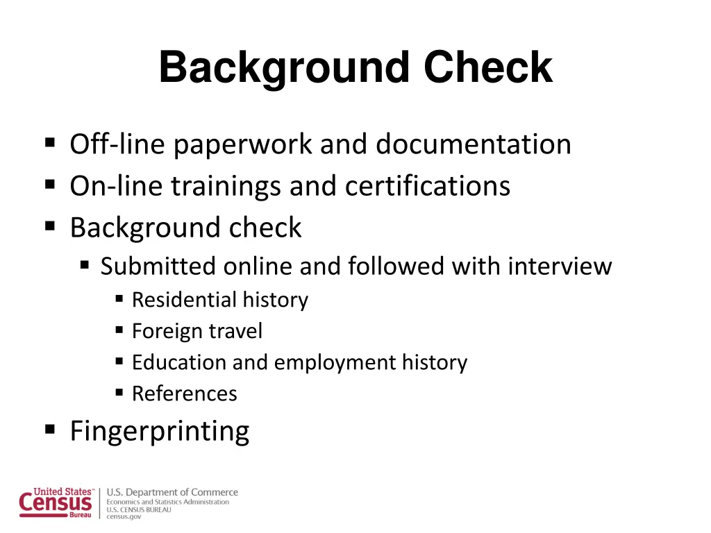 background check