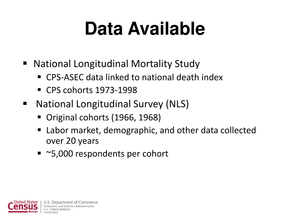 data available 3