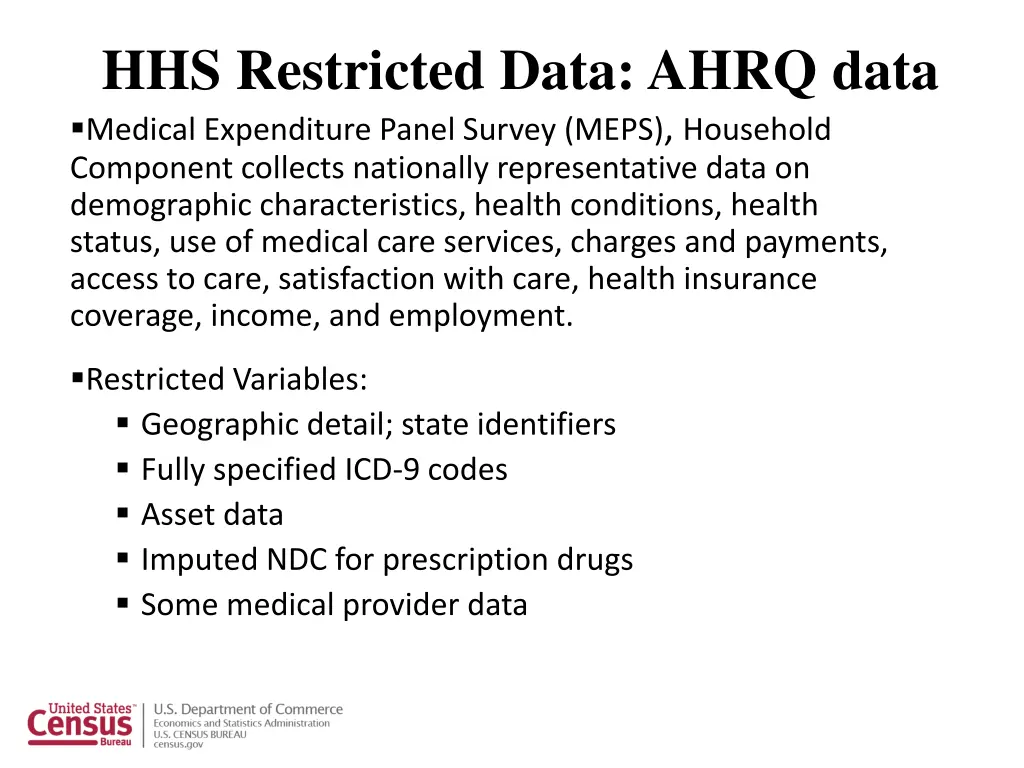 hhs restricted data ahrq data medical expenditure