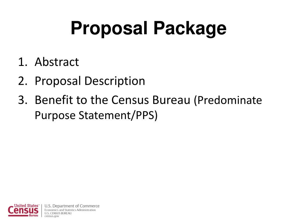 proposal package