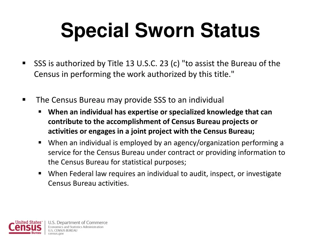 special sworn status