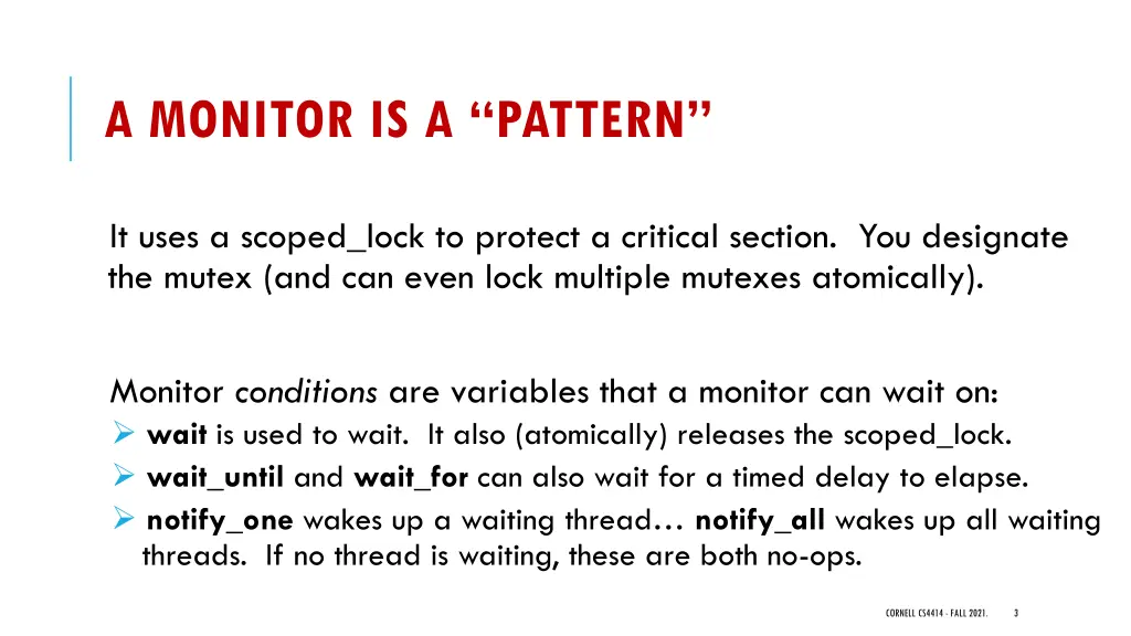 a monitor is a pattern