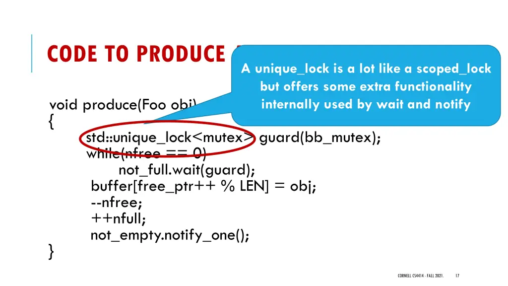 code to produce an item 1