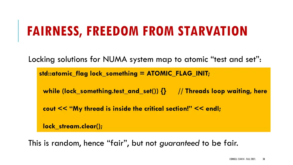 fairness freedom from starvation