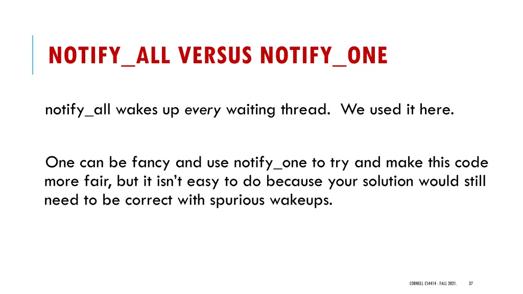 notify all versus notify one