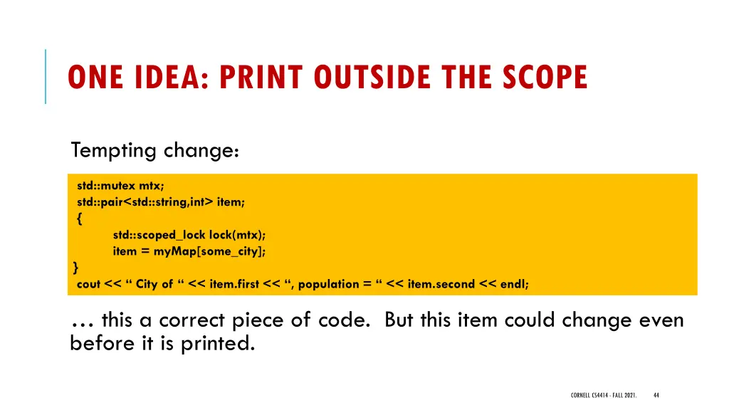 one idea print outside the scope