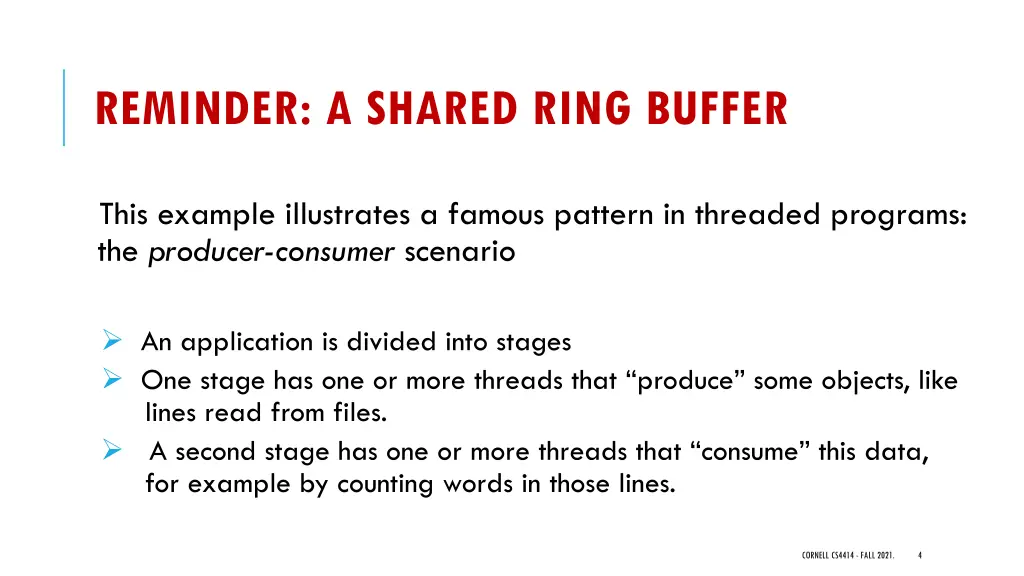 reminder a shared ring buffer