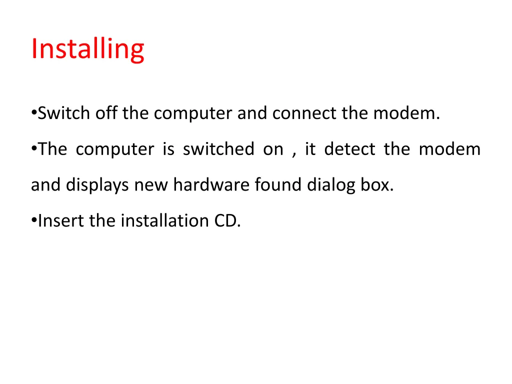 installing