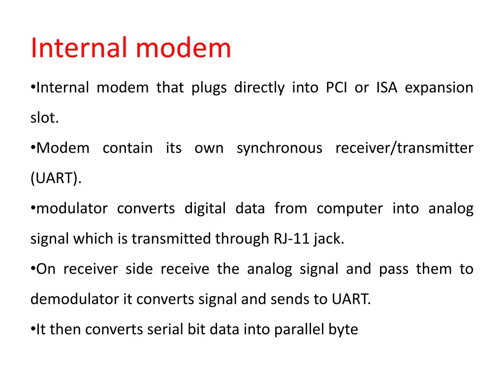 internal modem 1