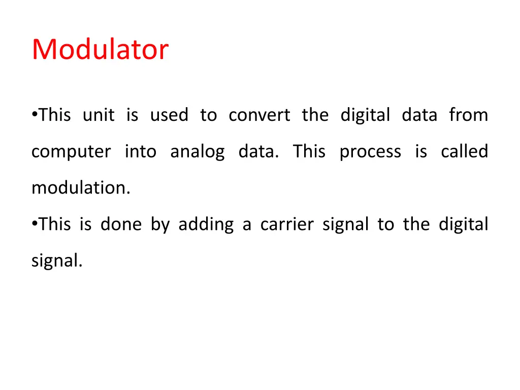 modulator