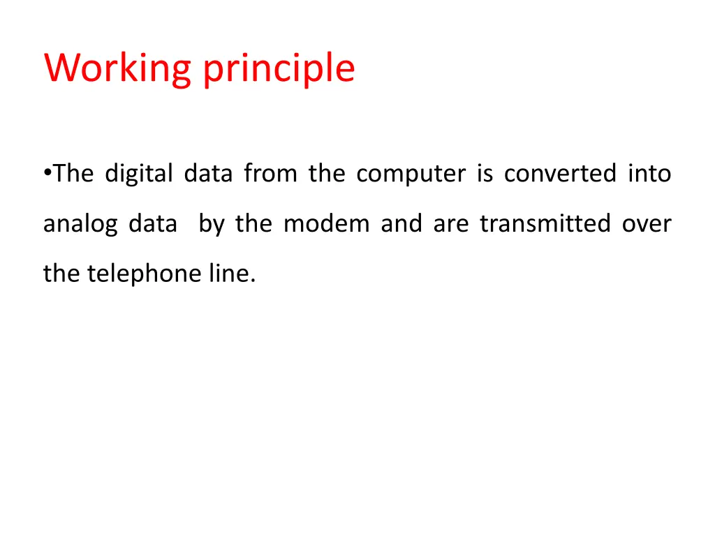 working principle