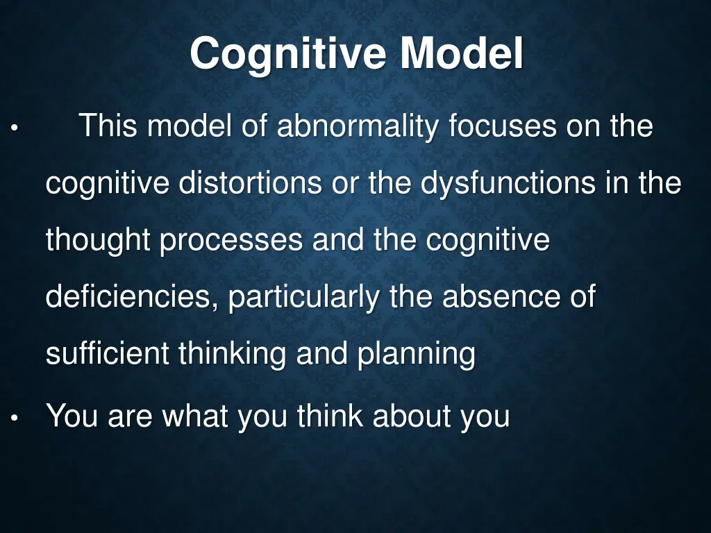 cognitive model