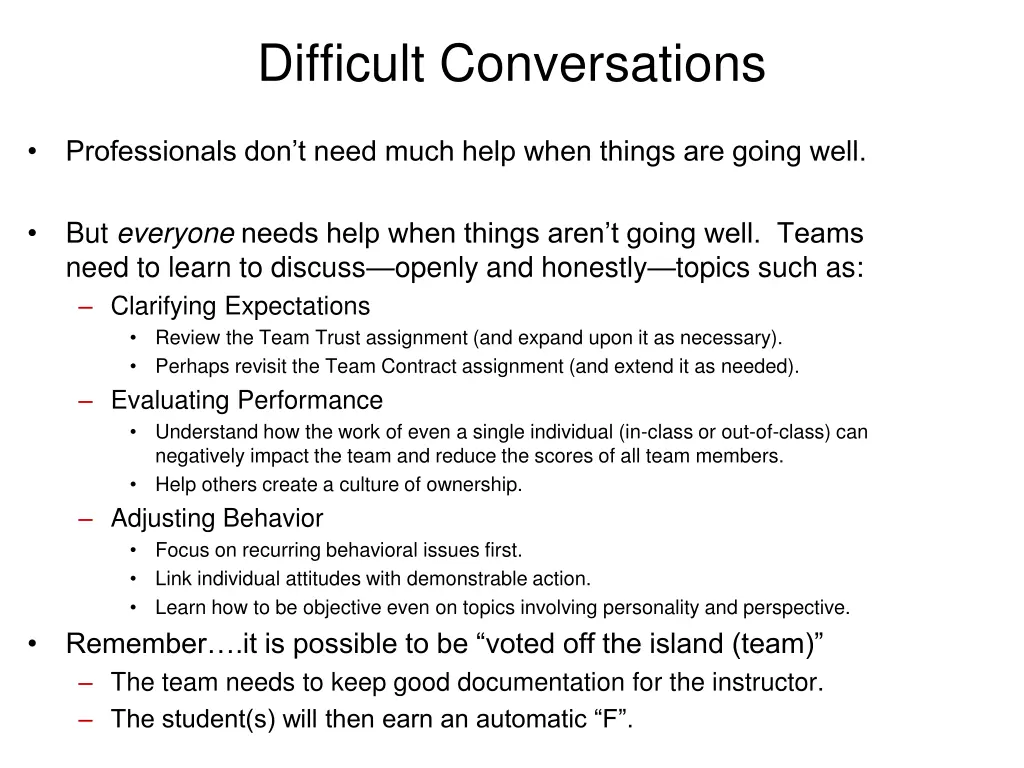 difficult conversations