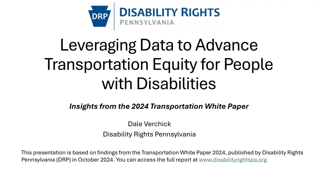 leveraging data to advance transportation equity