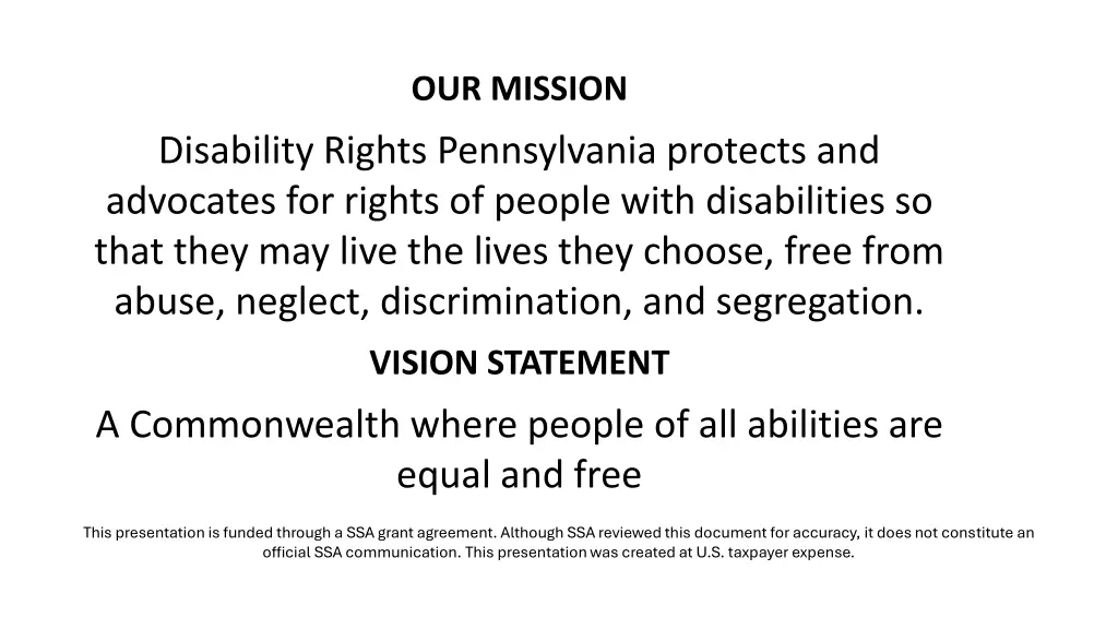 our mission