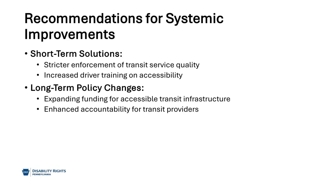 recommendations for systemic recommendations
