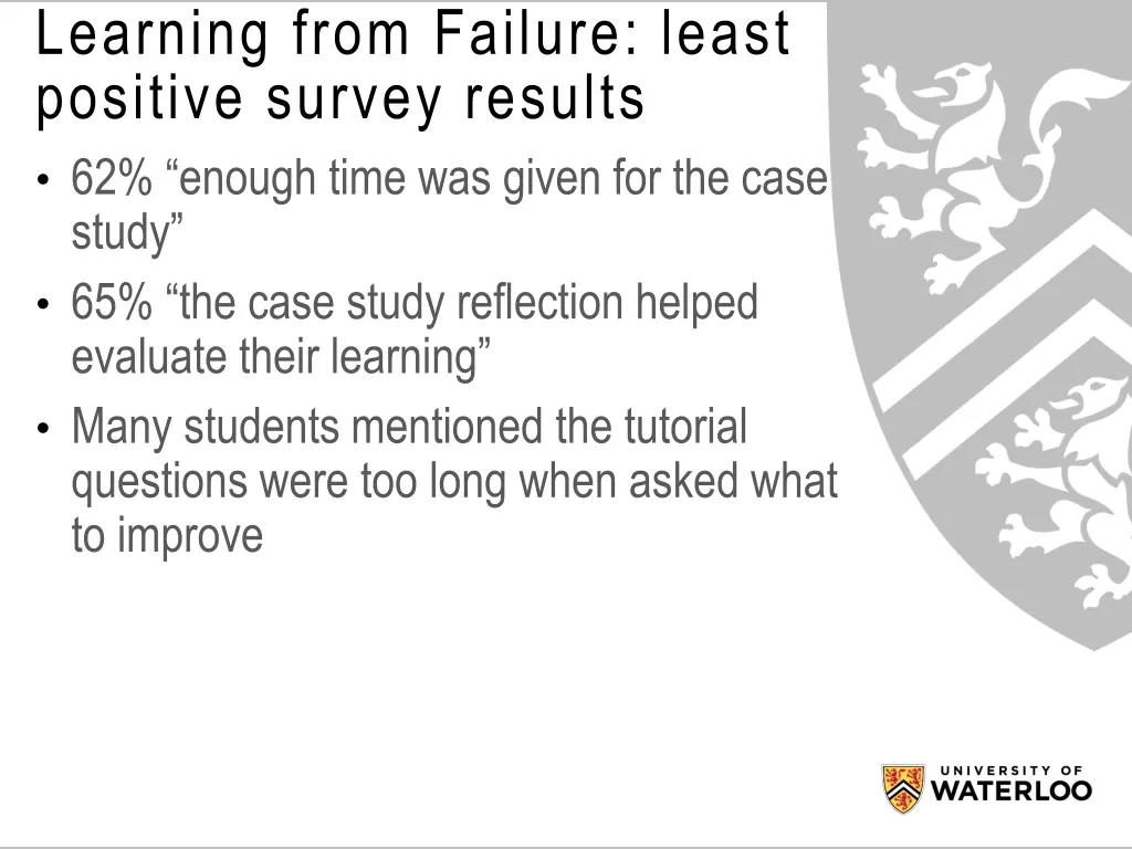 learning from failure least positive survey