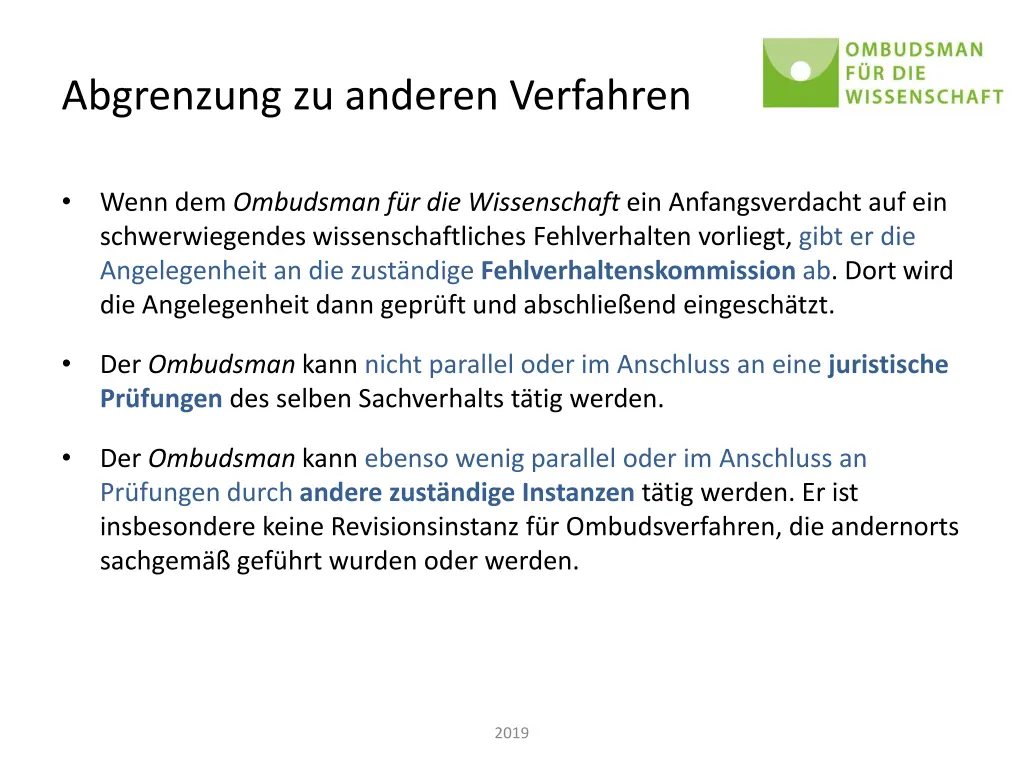abgrenzung zu anderen verfahren