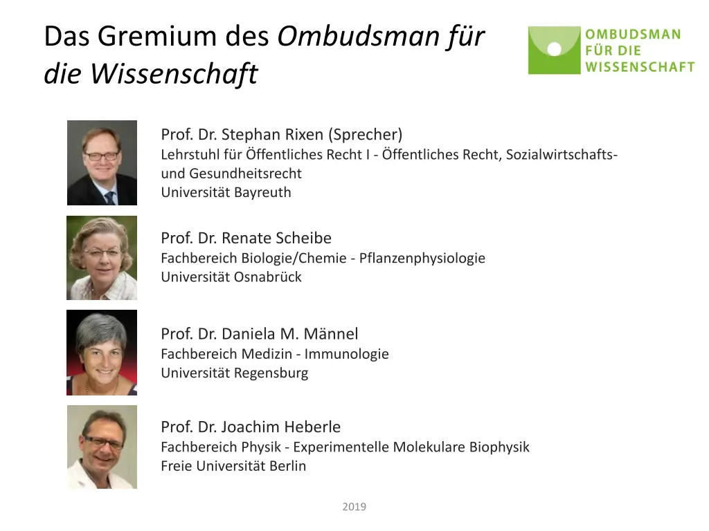 das gremium des ombudsman f r die wissenschaft