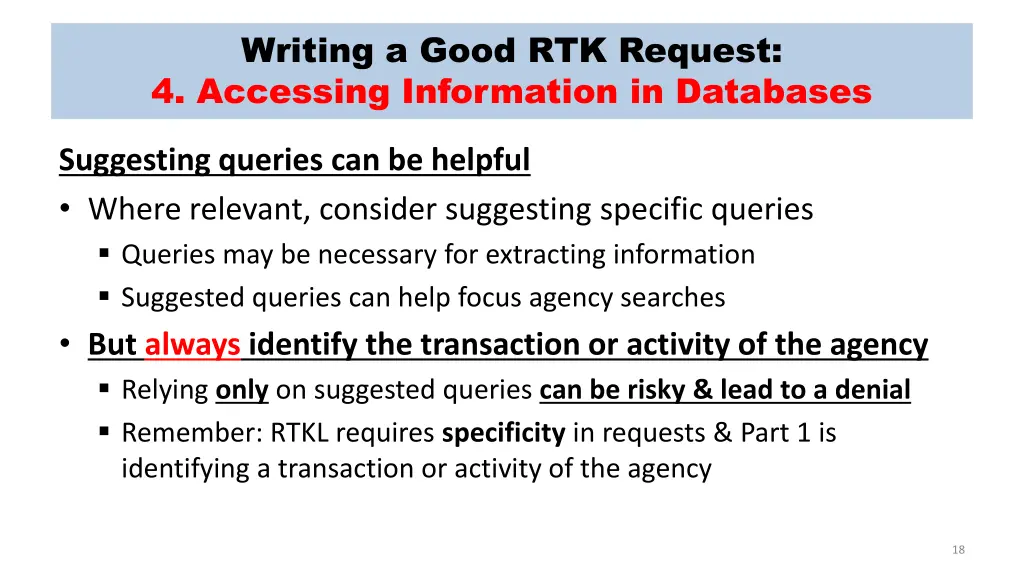 writing a good rtk request 4 accessing 1