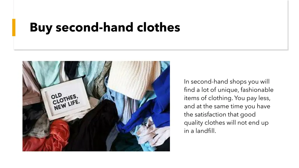 buy second hand clothes