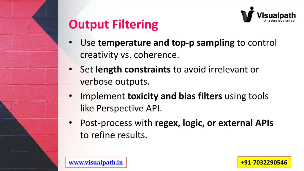 output filtering use temperature