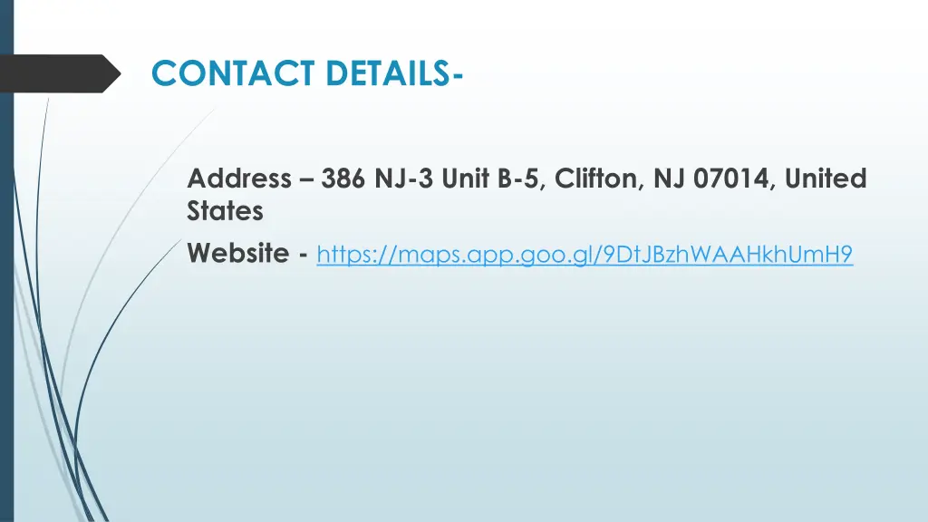 contact details