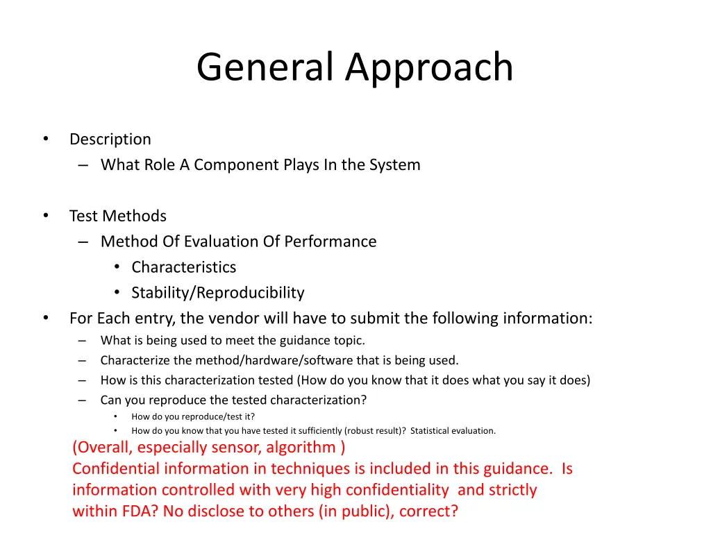 general approach