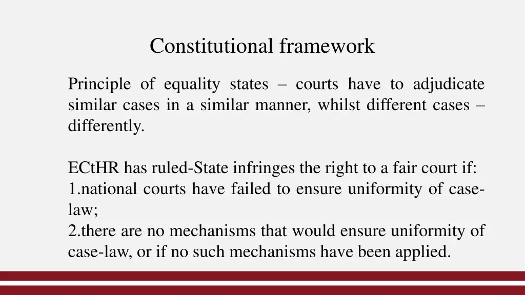 constitutional framework