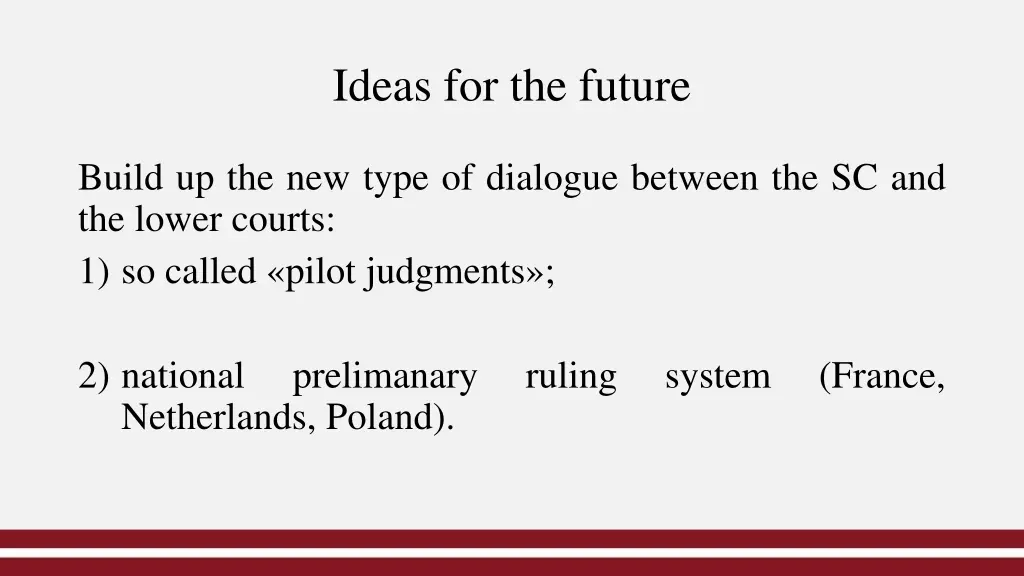 ideas for the future