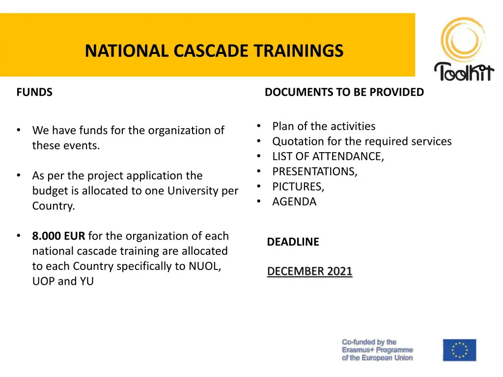 national cascade trainings