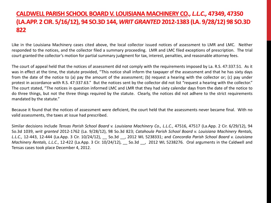 caldwell parish school board v louisiana