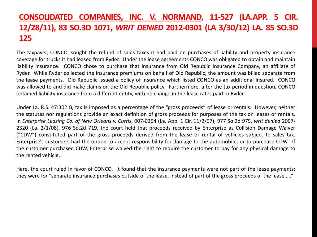 consolidated companies inc v normand