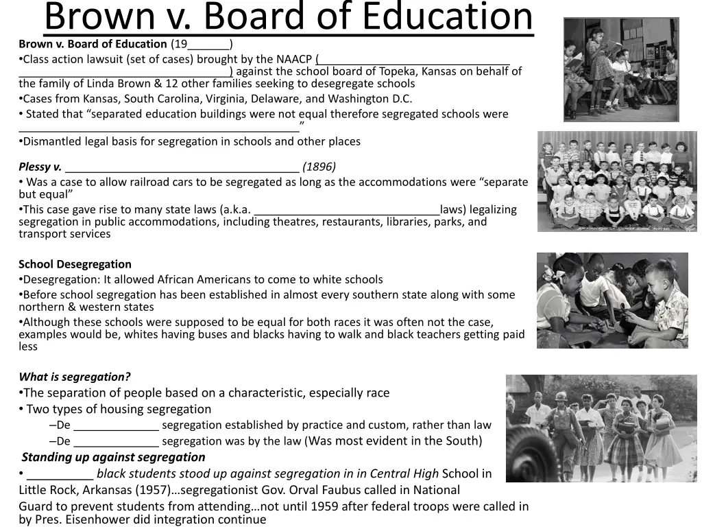 brown v board of education brown v board