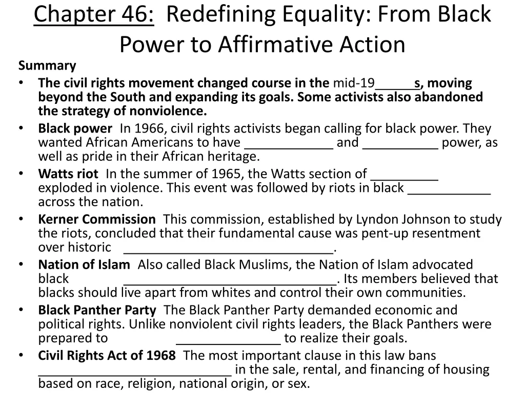 chapter 46 redefining equality from black power