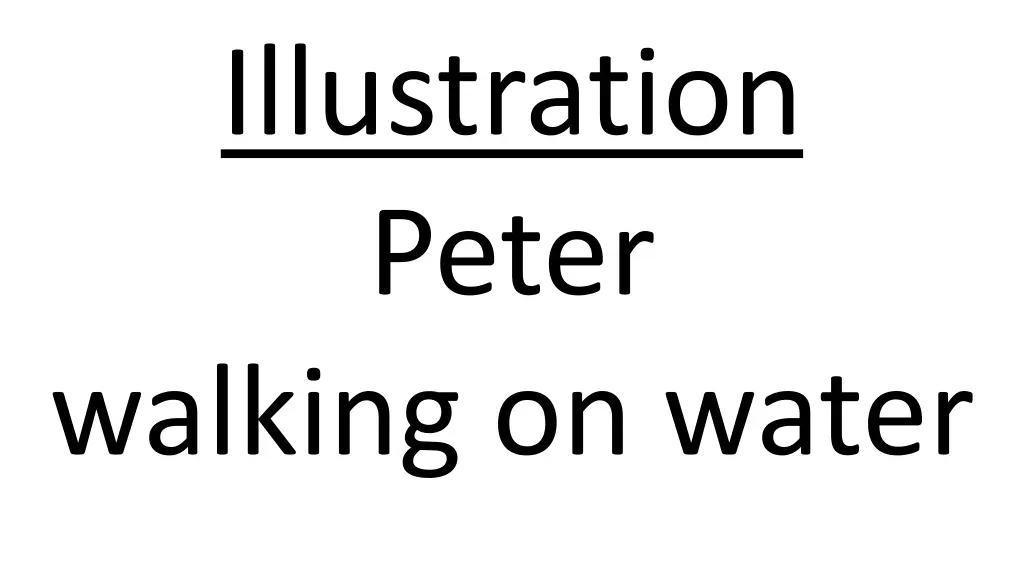 illustration peter walking on water