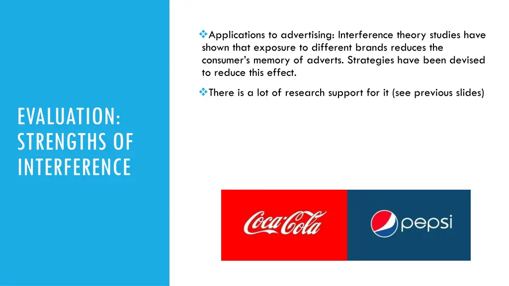 applications to advertising interference theory
