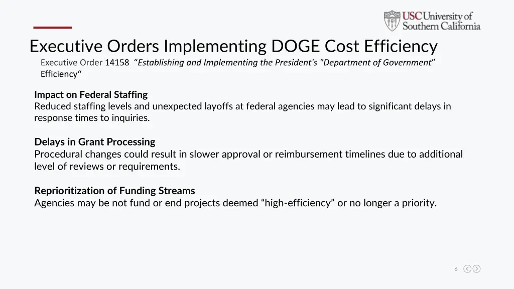 executive orders implementing doge cost