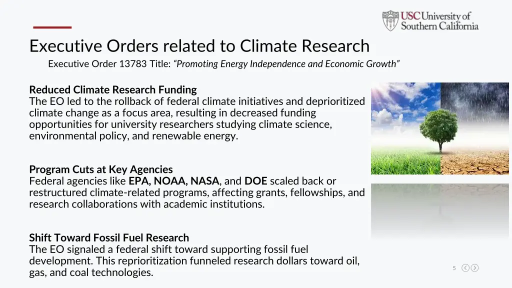 executive orders related to climate research
