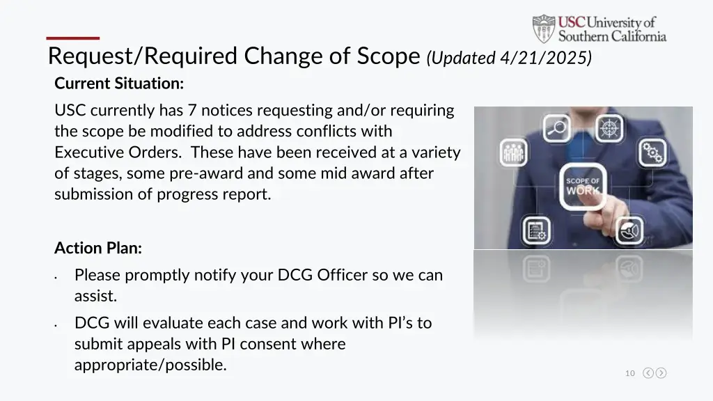 request required change of scope updated