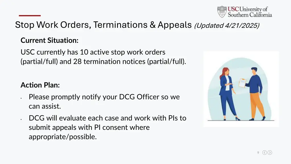 stop work orders terminations appeals updated