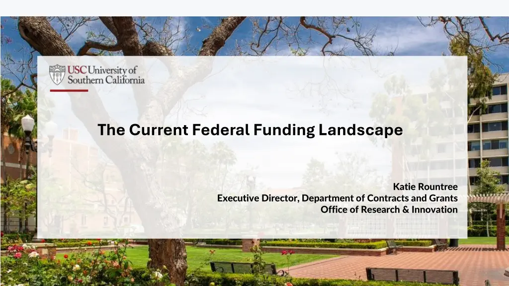 the current federal funding landscape