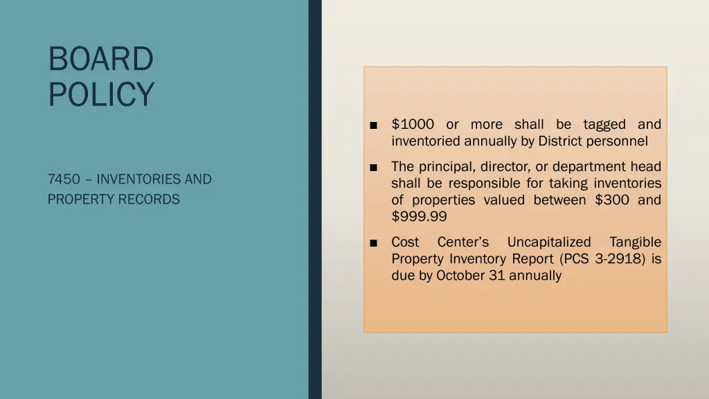 board policy