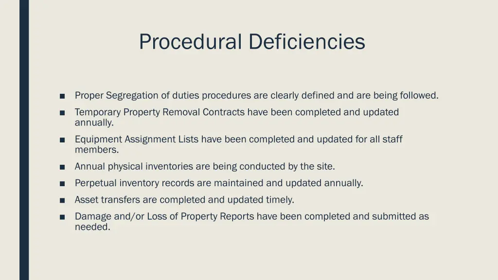 procedural deficiencies