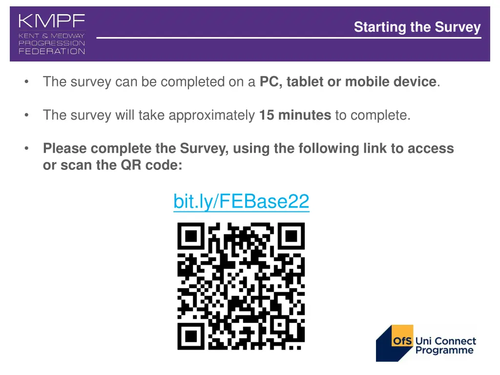 starting the survey
