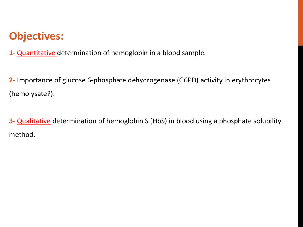 objectives