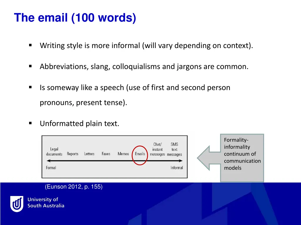 the email 100 words