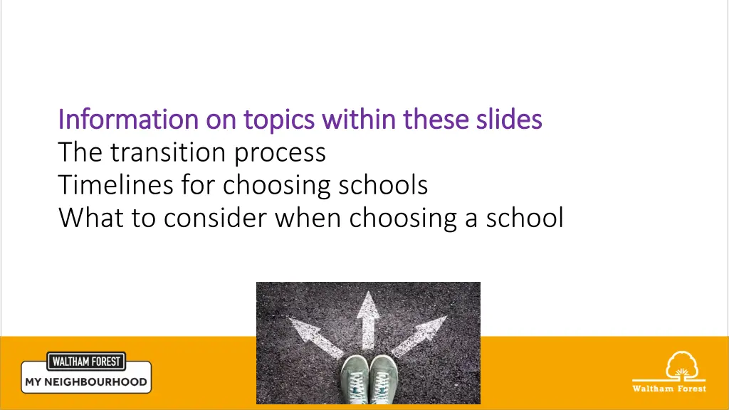 information on topics within these slides