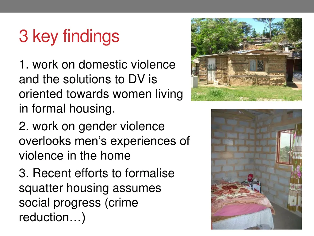 3 key findings