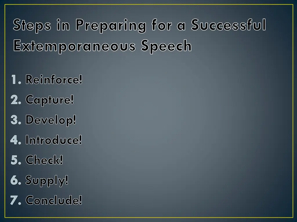 steps in preparing for a successful